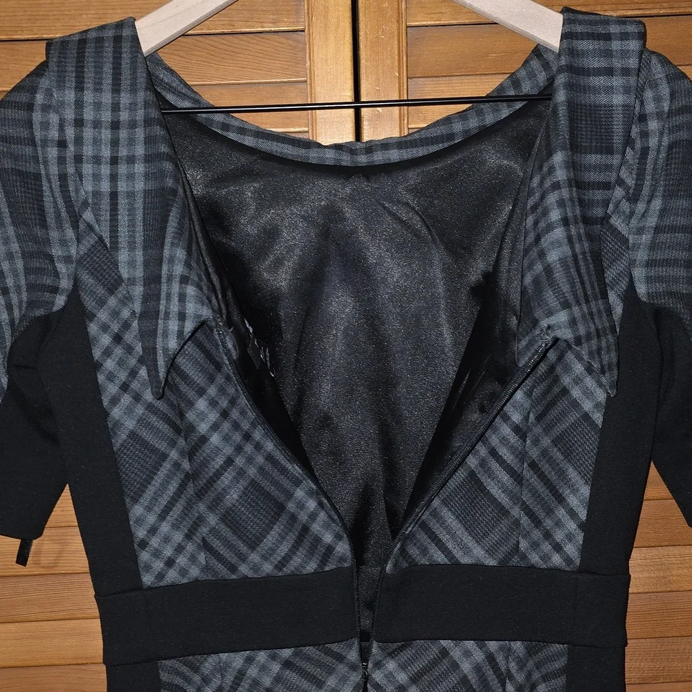 White House Black Market Plaid Sheath Dress Size 0 - Picture 9 of 9